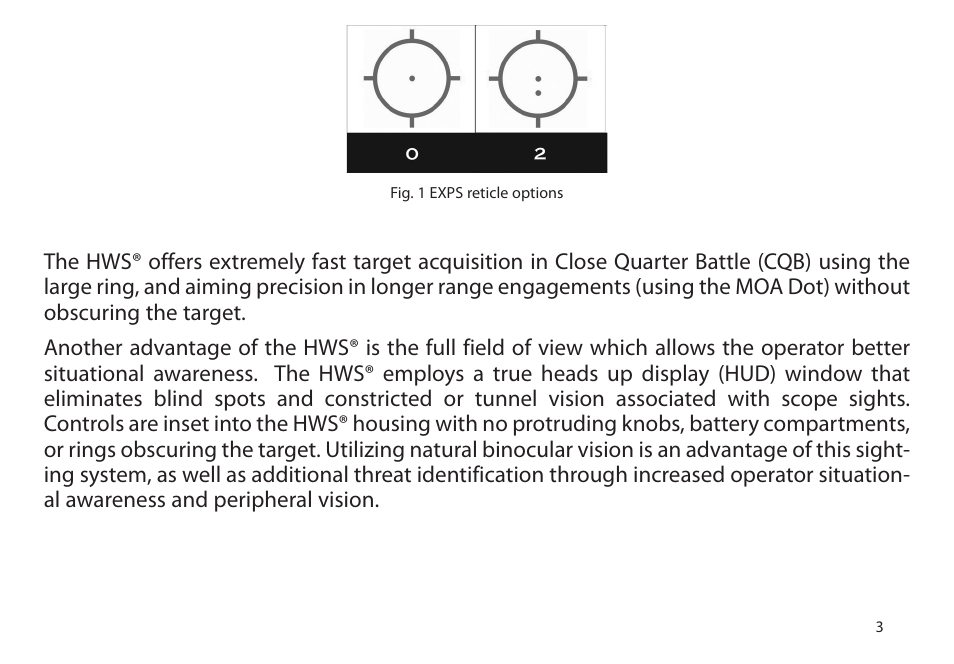 EOTech Holographic Hybrid Sight II EXPS2-2 with G33.STS Magnifier User Manual | Page 11 / 38