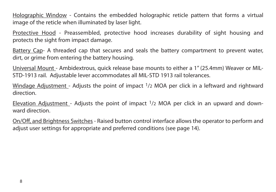 EOTech Holographic Hybrid Sight II EXPS2-2 with G33.STS Magnifier User Manual | Page 16 / 38
