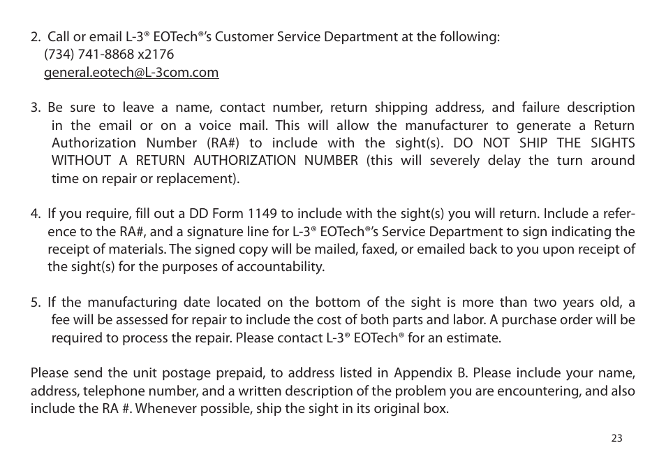 EOTech Holographic Hybrid Sight II EXPS2-2 with G33.STS Magnifier User Manual | Page 31 / 38