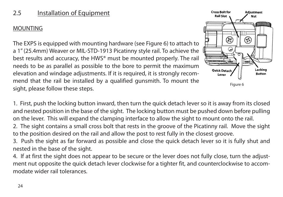 5 installation of equipment | EOTech Holographic Hybrid Sight II EXPS2-2 with G33.STS Magnifier User Manual | Page 32 / 38