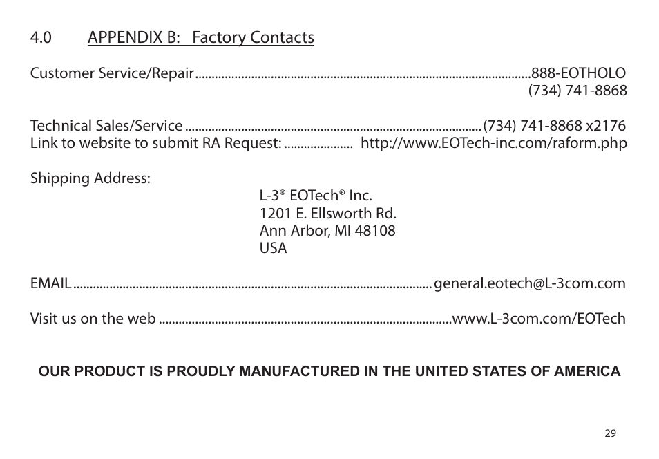 EOTech Holographic Hybrid Sight II EXPS2-2 with G33.STS Magnifier User Manual | Page 37 / 38