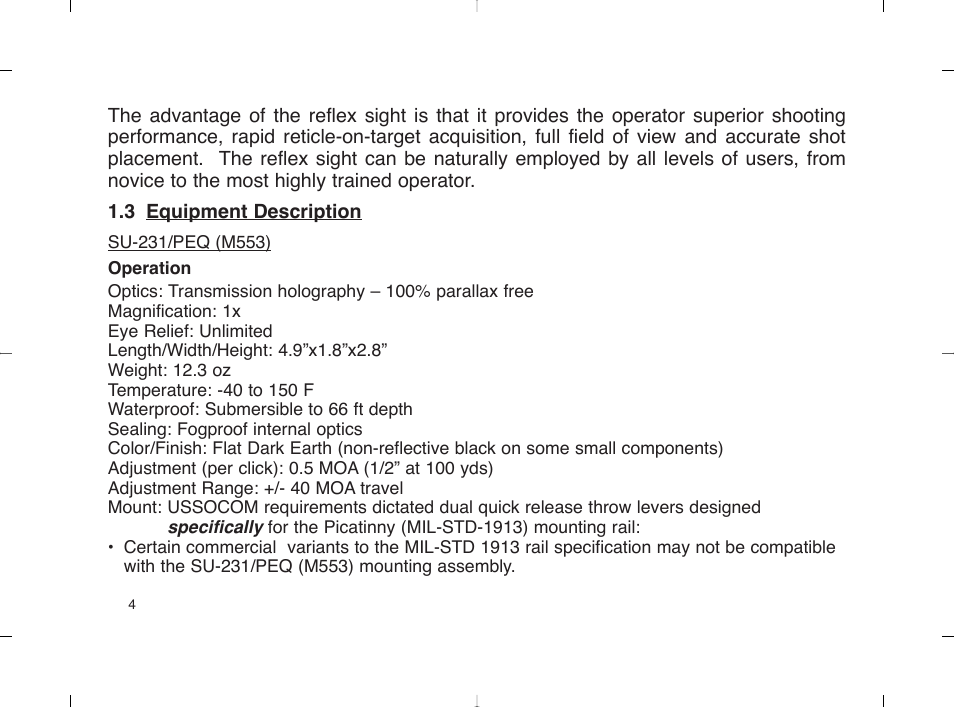 EOTech 553 User Manual | Page 12 / 58