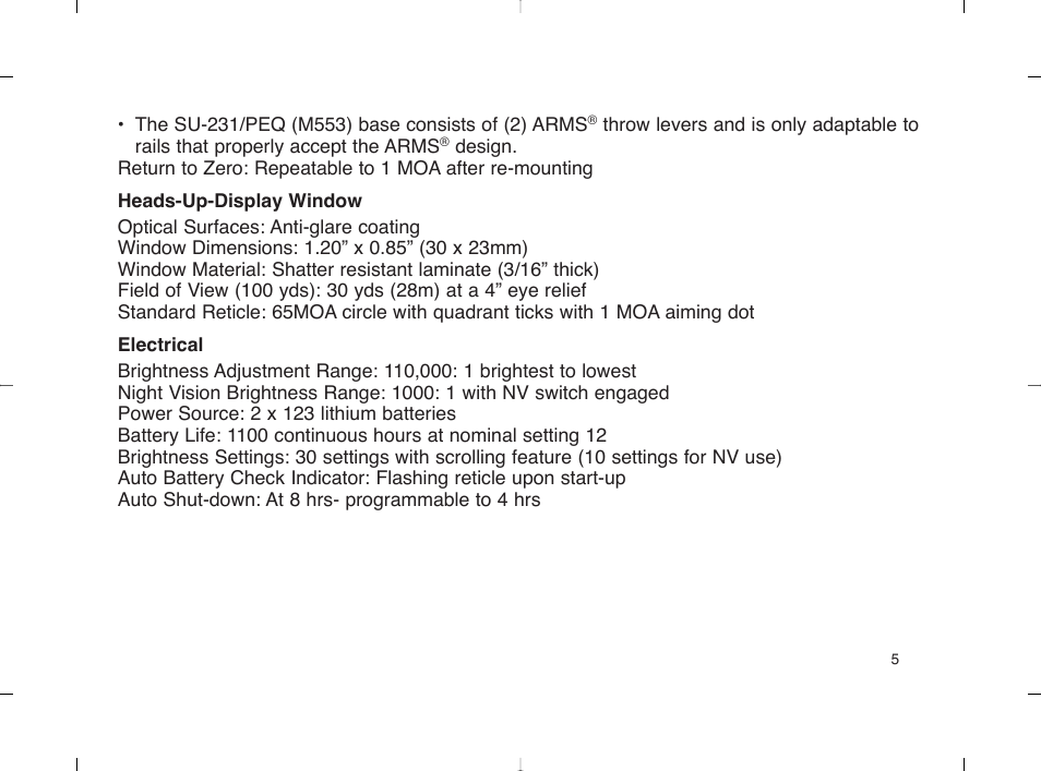 EOTech 553 User Manual | Page 13 / 58