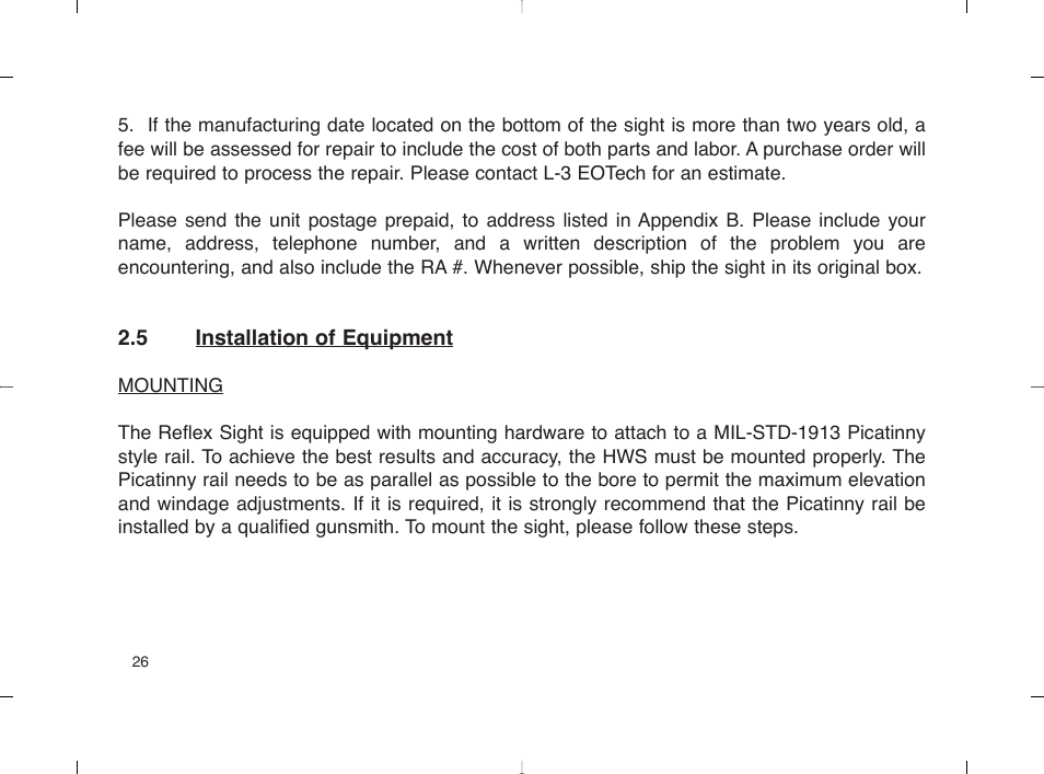 EOTech 553 User Manual | Page 34 / 58