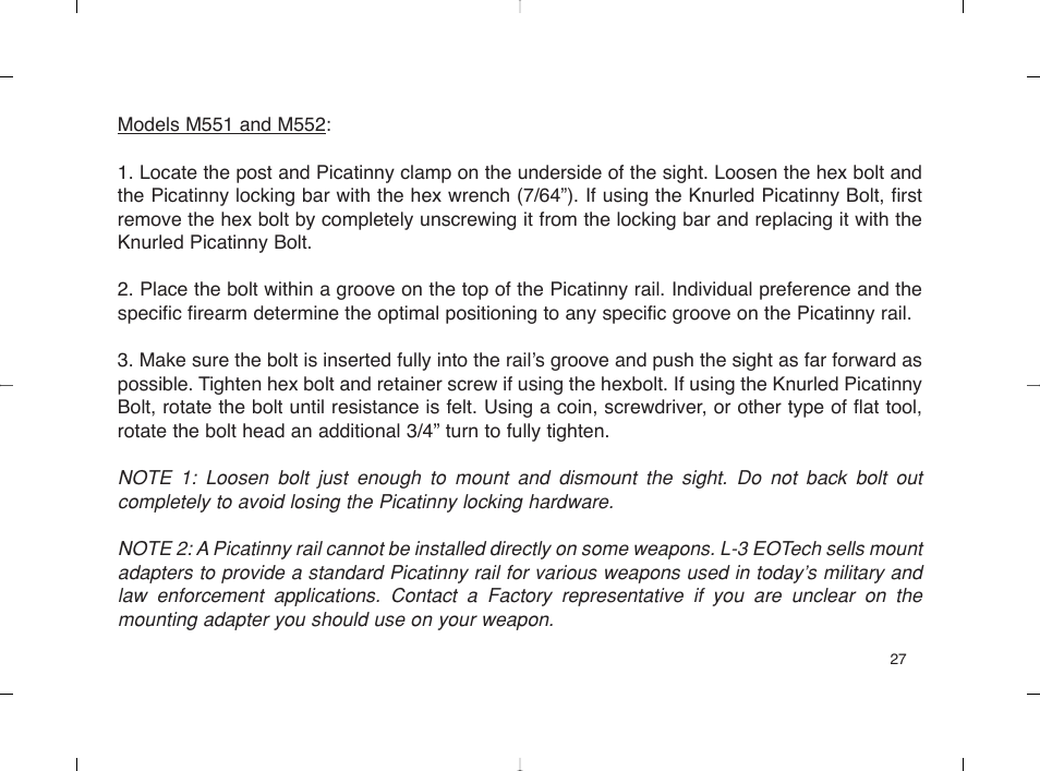 EOTech 553 User Manual | Page 35 / 58