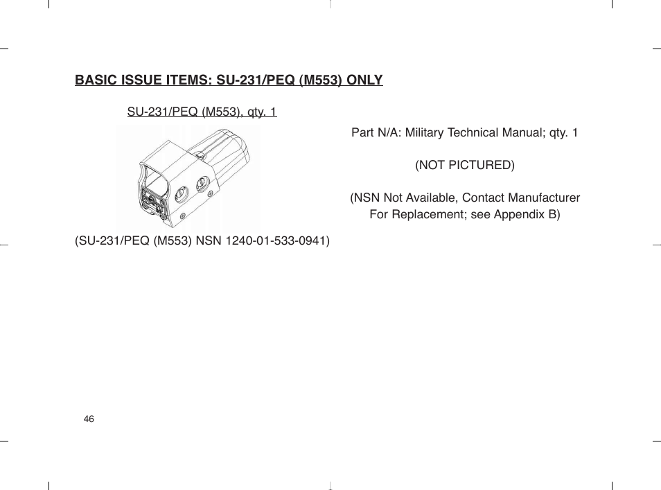 EOTech 553 User Manual | Page 54 / 58