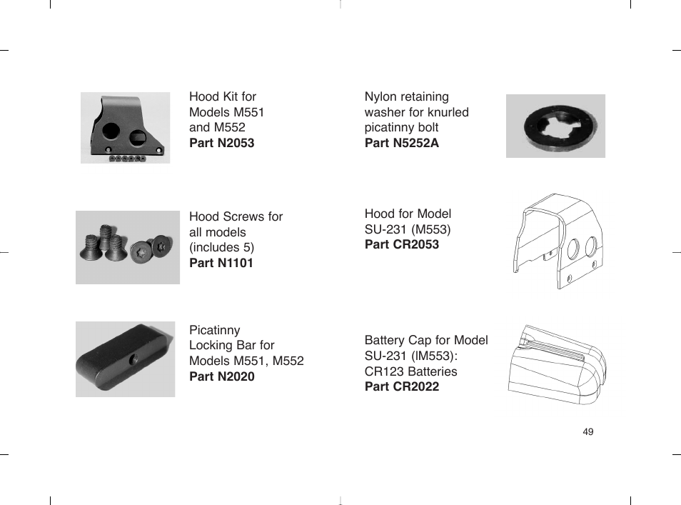 EOTech 553 User Manual | Page 57 / 58