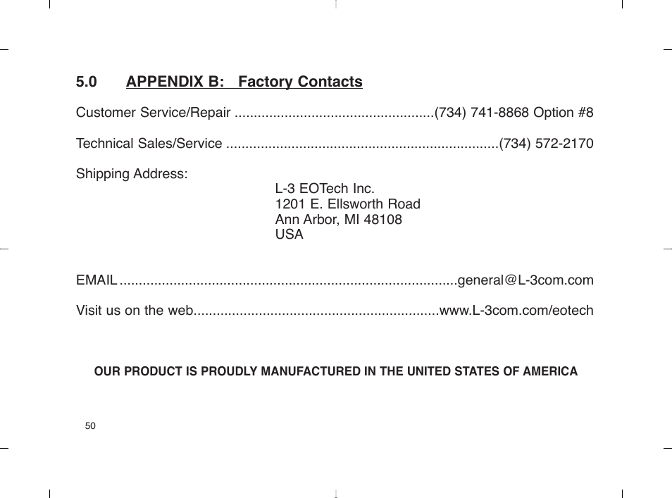 EOTech 553 User Manual | Page 58 / 58