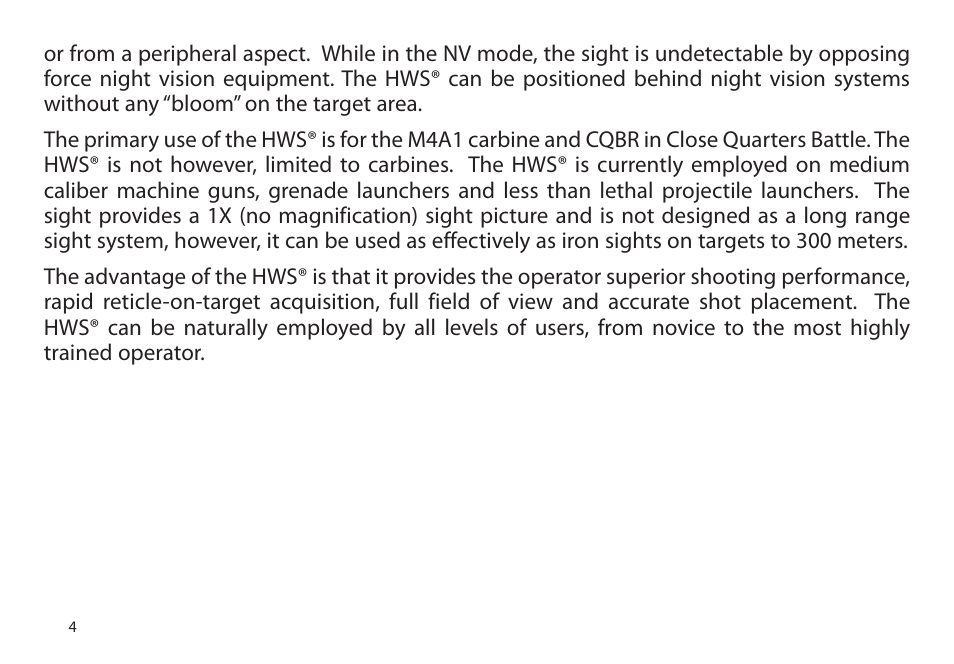 EOTech XPS3 User Manual | Page 12 / 40