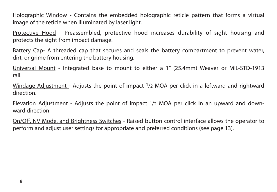 EOTech XPS3 User Manual | Page 16 / 40