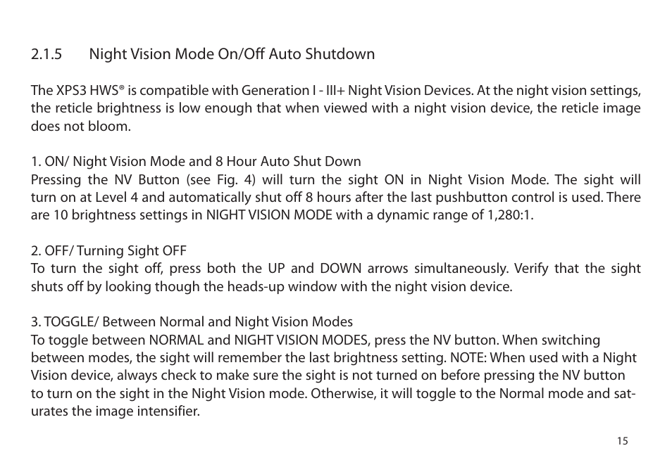 EOTech XPS3 User Manual | Page 23 / 40