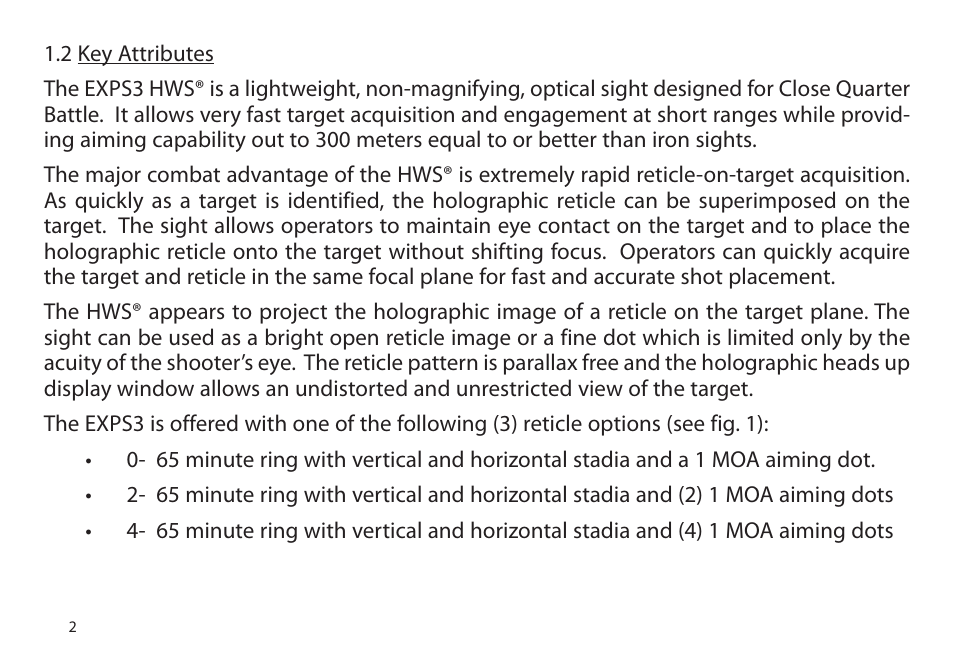 EOTech Holographic Hybrid Sight I EXPS3-4 with G33.STS Magnifier User Manual | Page 10 / 40