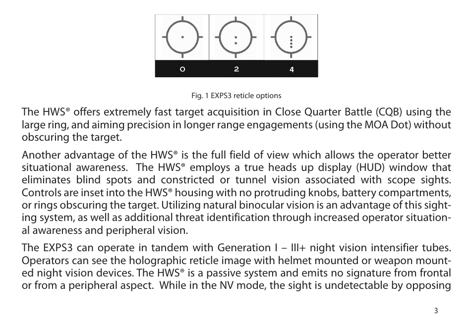 EOTech Holographic Hybrid Sight I EXPS3-4 with G33.STS Magnifier User Manual | Page 11 / 40