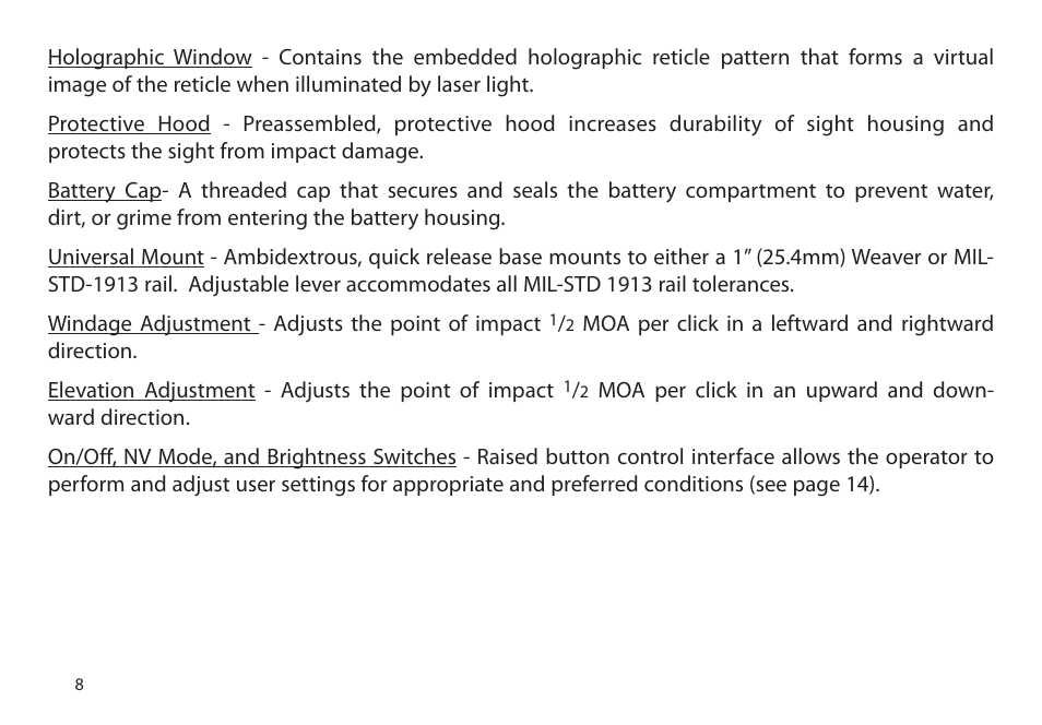 EOTech Holographic Hybrid Sight I EXPS3-4 with G33.STS Magnifier User Manual | Page 16 / 40