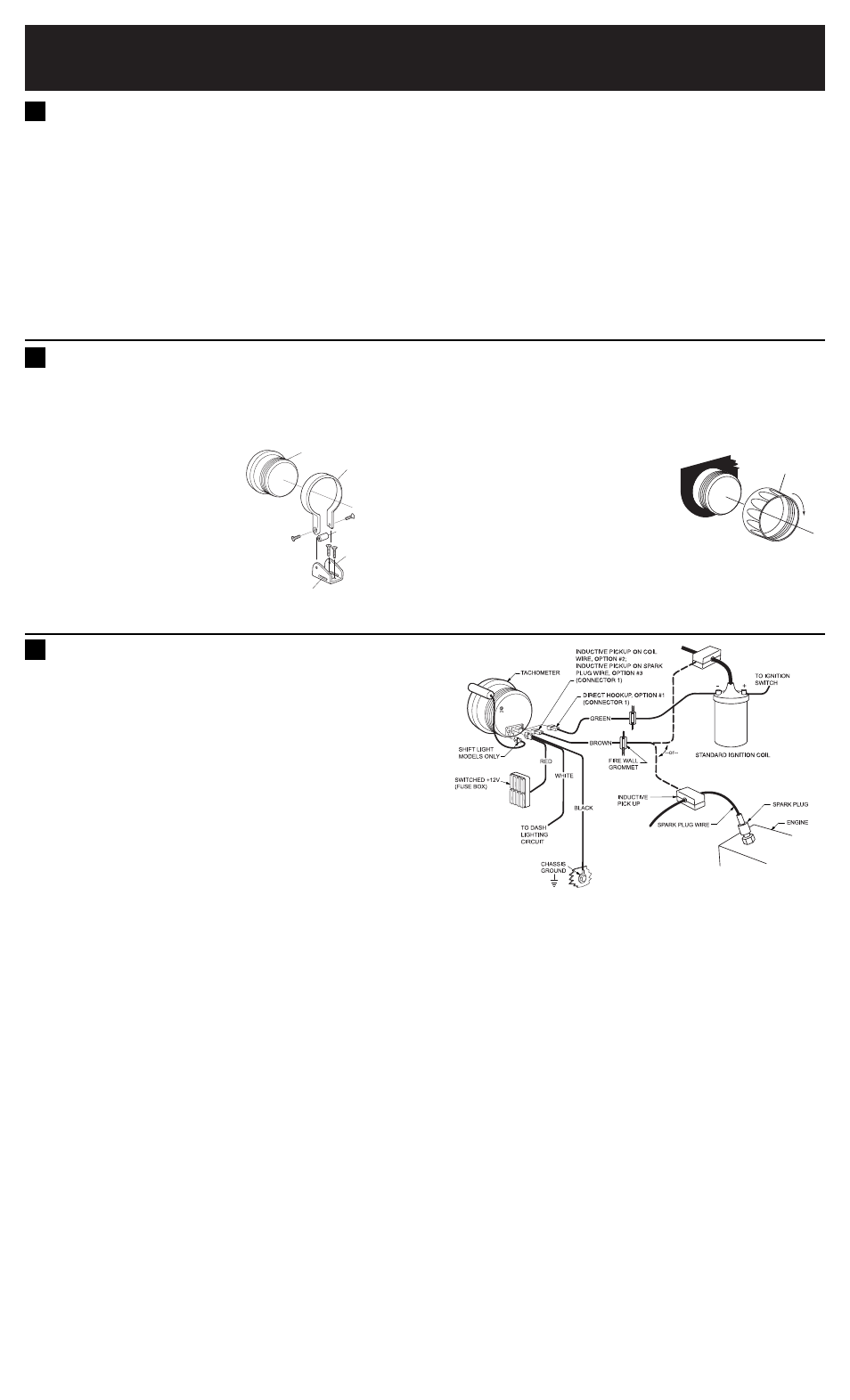 Equus 8080 - 5 Shift Light Tachometer (DIS) User Manual | 6 pages