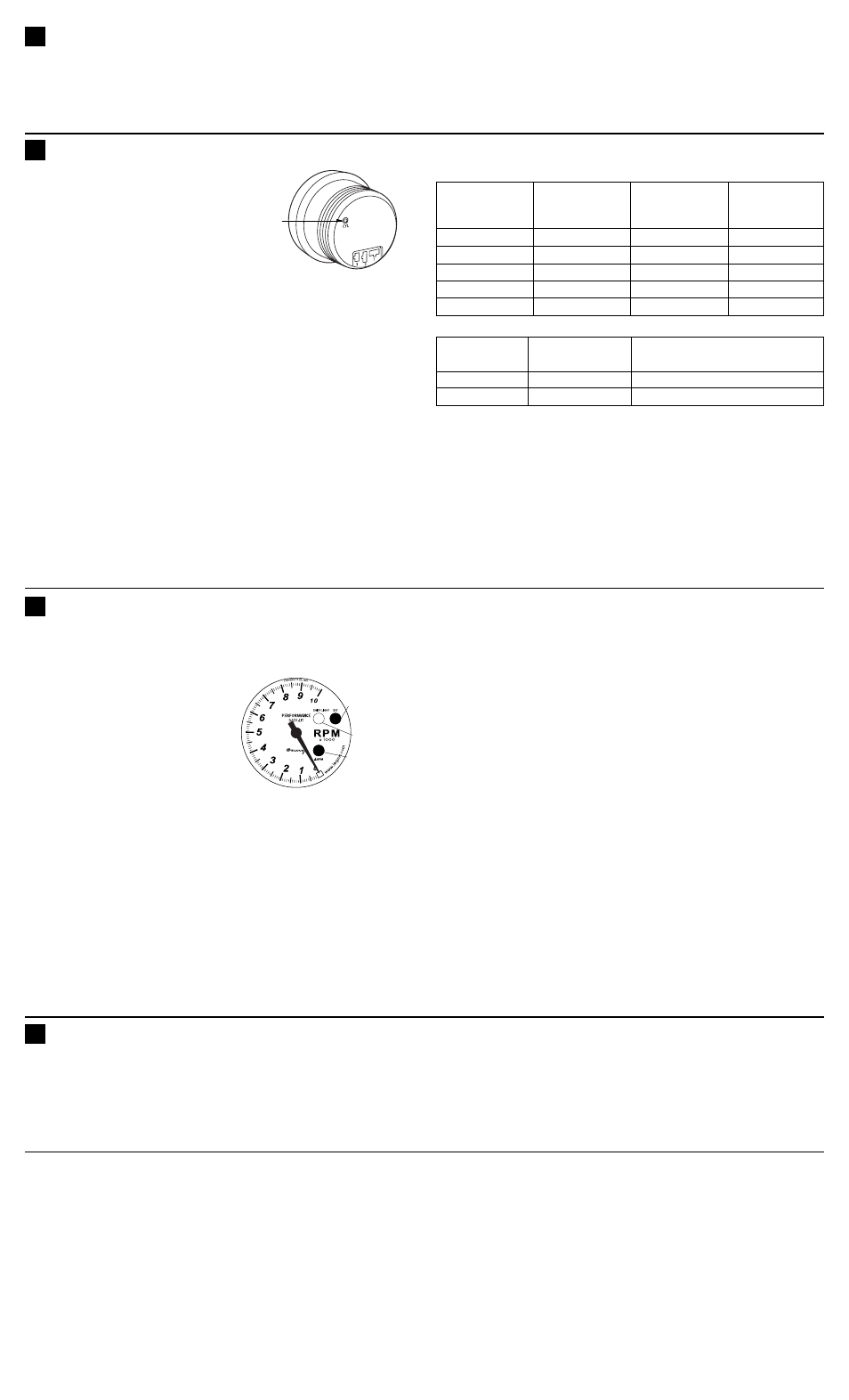 Raccordement du tachymètre (suite), Problèmes et solutions, Instructions pour le réglage des pistons | Equus 8080 - 5 Shift Light Tachometer (DIS) User Manual | Page 4 / 6