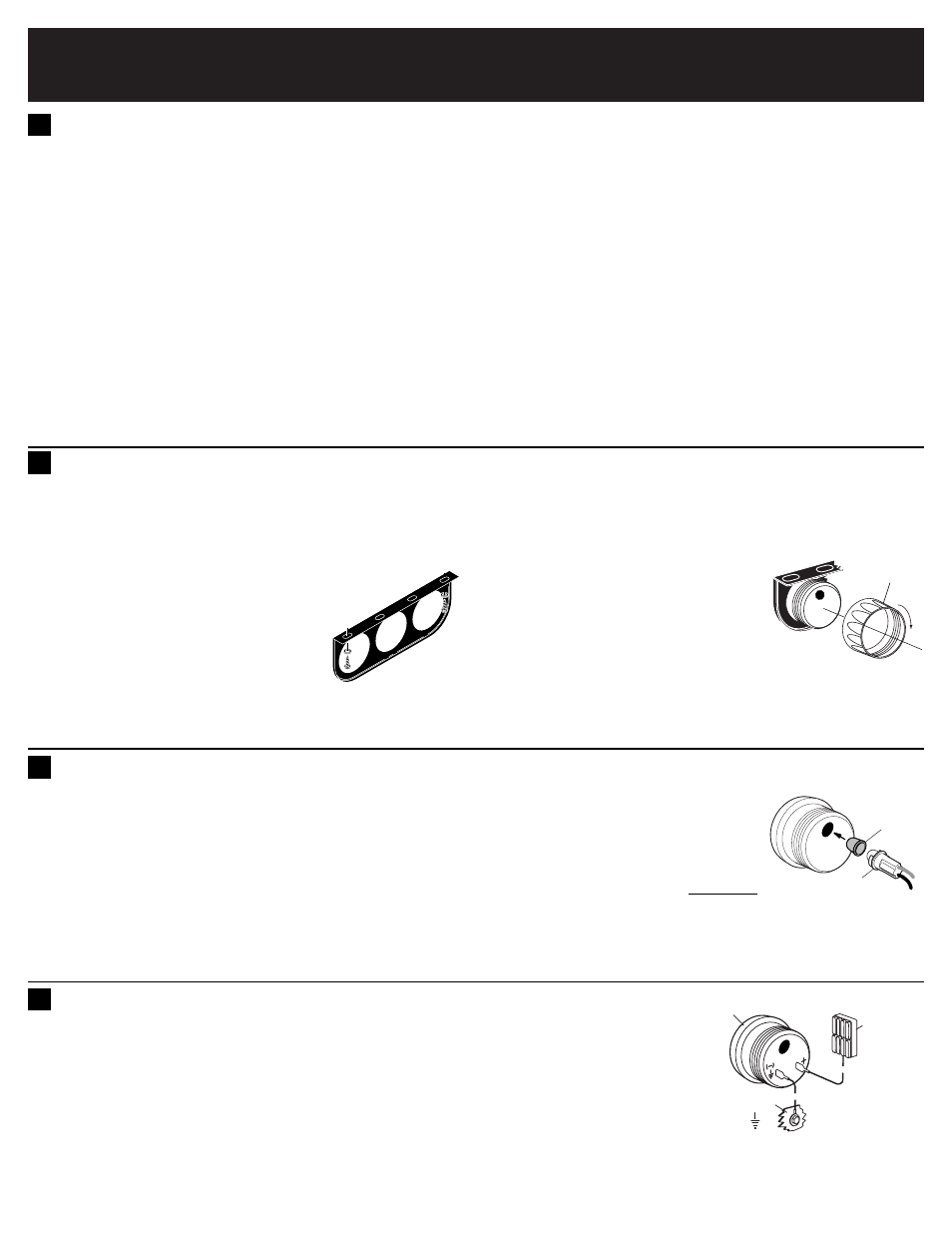 Préparation pour l'installation, Montage et installation, Raccordement des jauges | Equus 8468 - 2-5/8 Voltmeter User Manual | Page 3 / 6