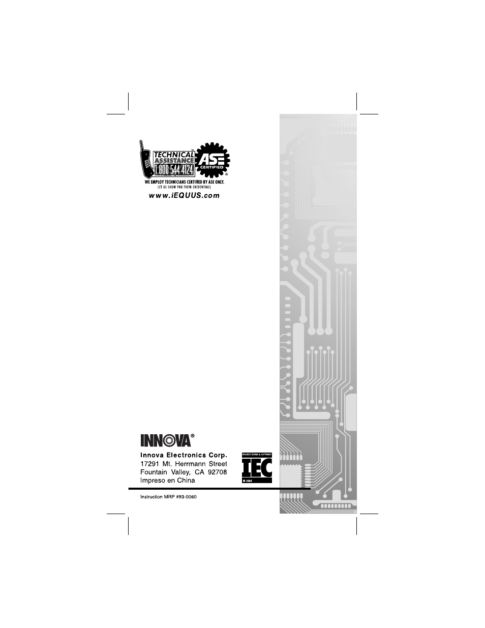 Equus 3310 - Hands-Free DMM (10 MegOhm) User Manual | Page 48 / 48