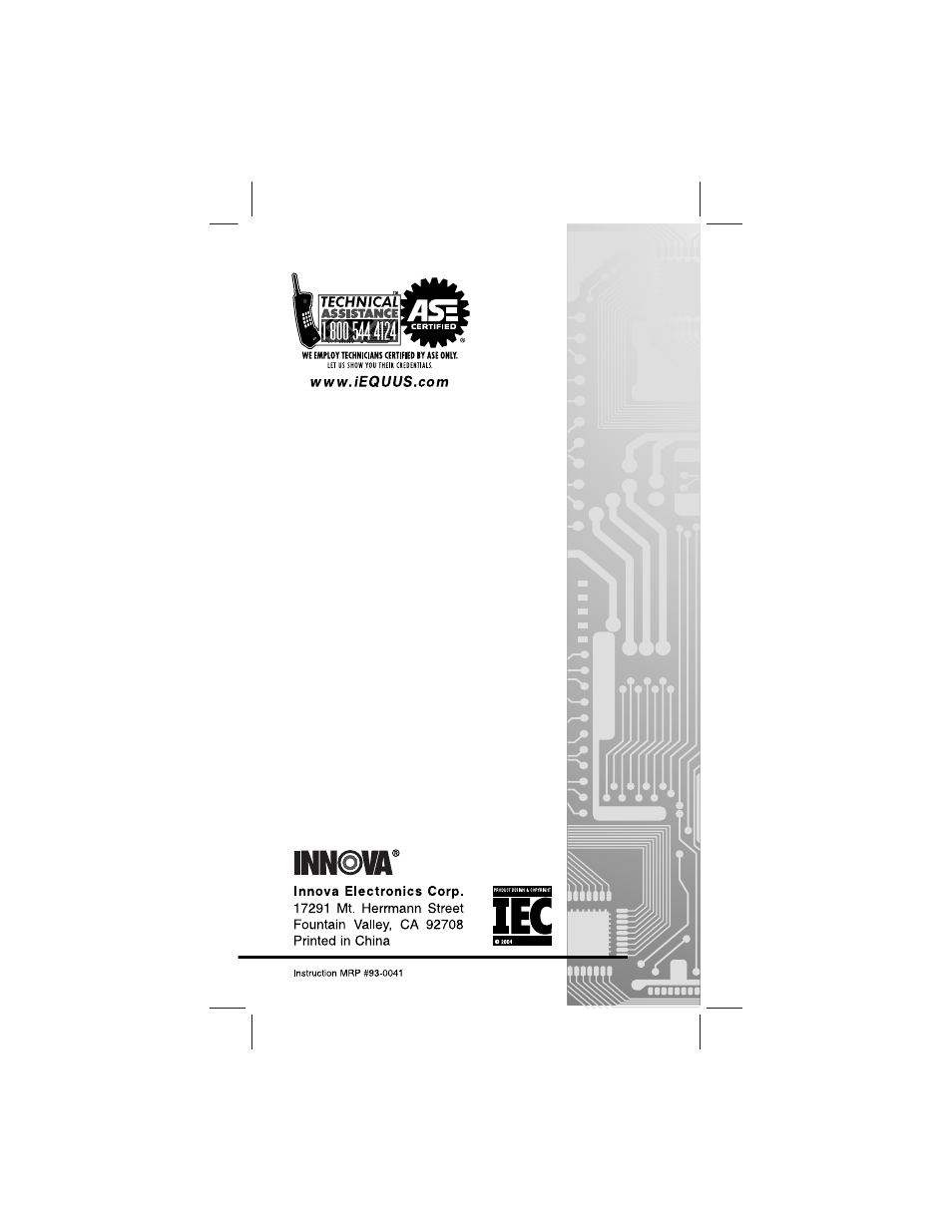 Equus 3320 - Auto-Ranging DMM User Manual | Page 16 / 16