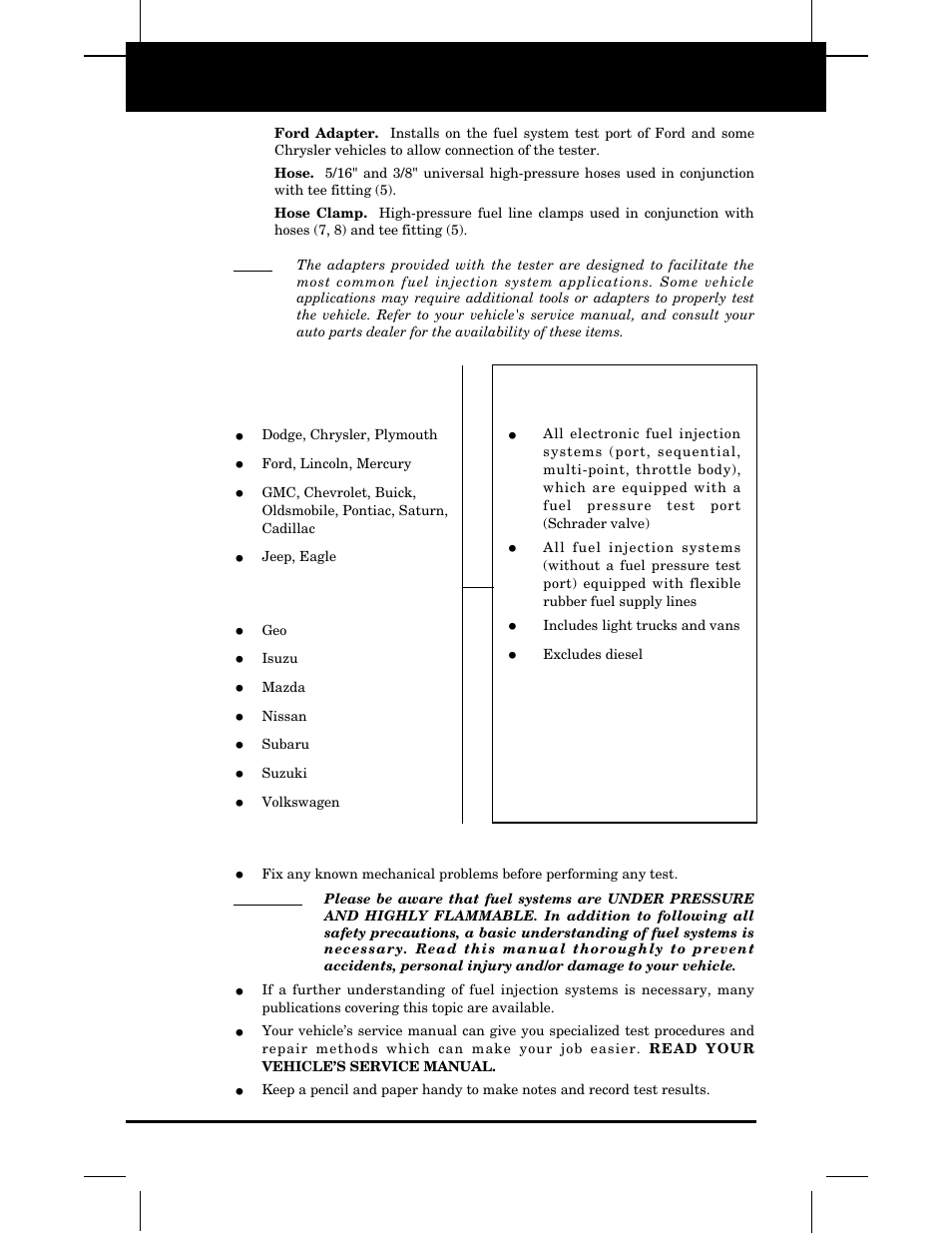 Equus 3640 - Fuel Injection Pressure Tester User Manual | Page 4 / 16