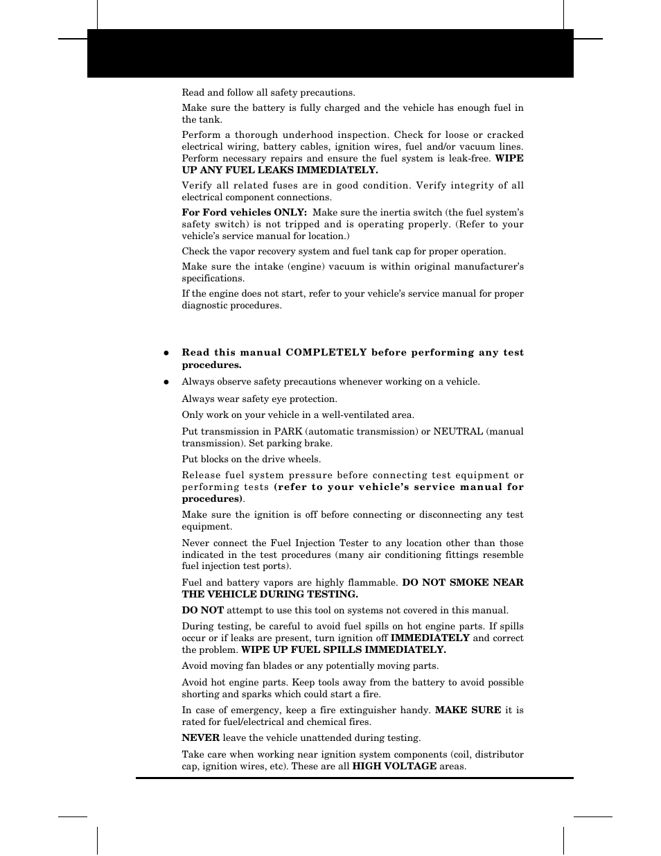General information | Equus 3640 - Fuel Injection Pressure Tester User Manual | Page 5 / 16