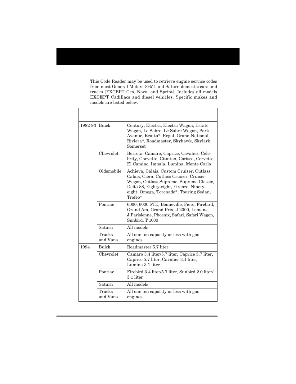 Equus 3123 - GM Code Reader (1982 - 1995) User Manual | Page 10 / 52