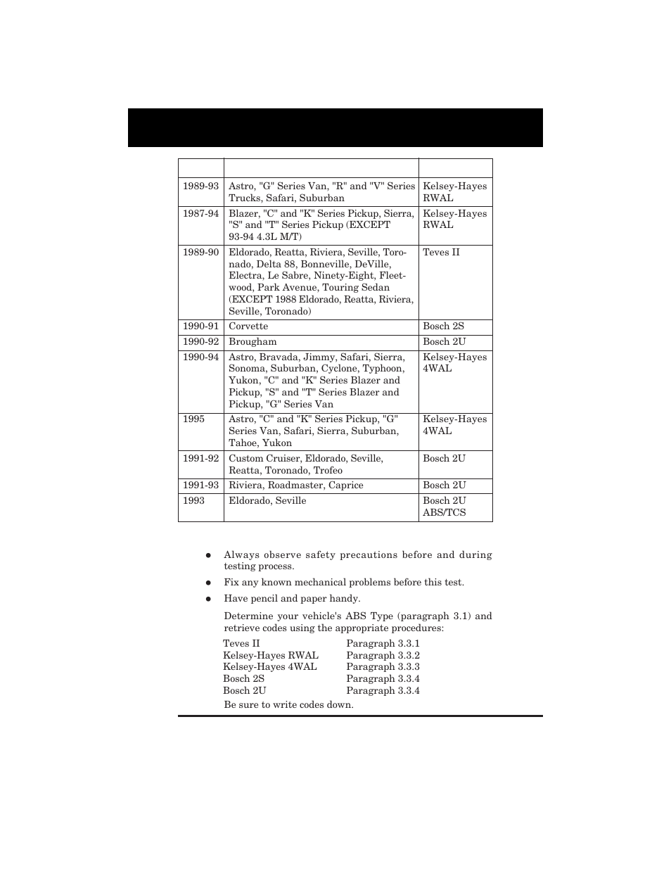 Retrieving abs codes | Equus 3123 - GM Code Reader (1982 - 1995) User Manual | Page 27 / 52