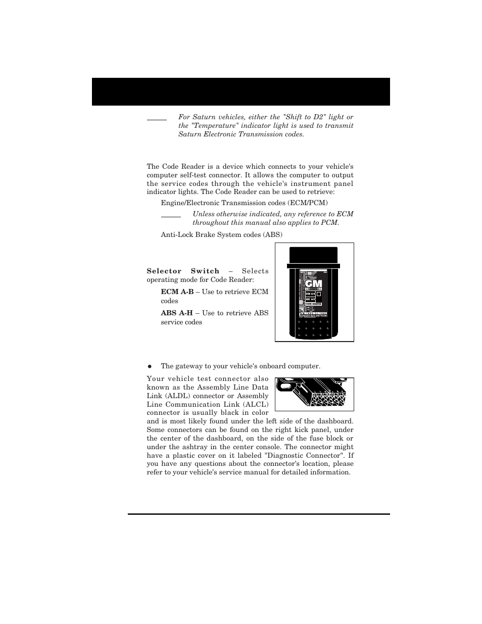 General information | Equus 3123 - GM Code Reader (1982 - 1995) User Manual | Page 5 / 52