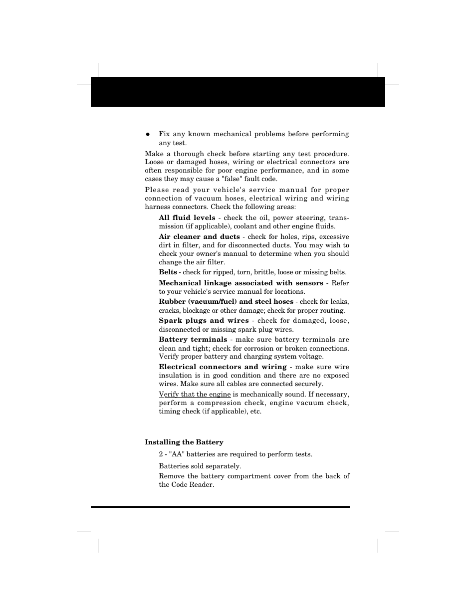 About the ford code reader | Equus 3145 - Digital Ford Code Reader (1981 - 1995) User Manual | Page 20 / 96