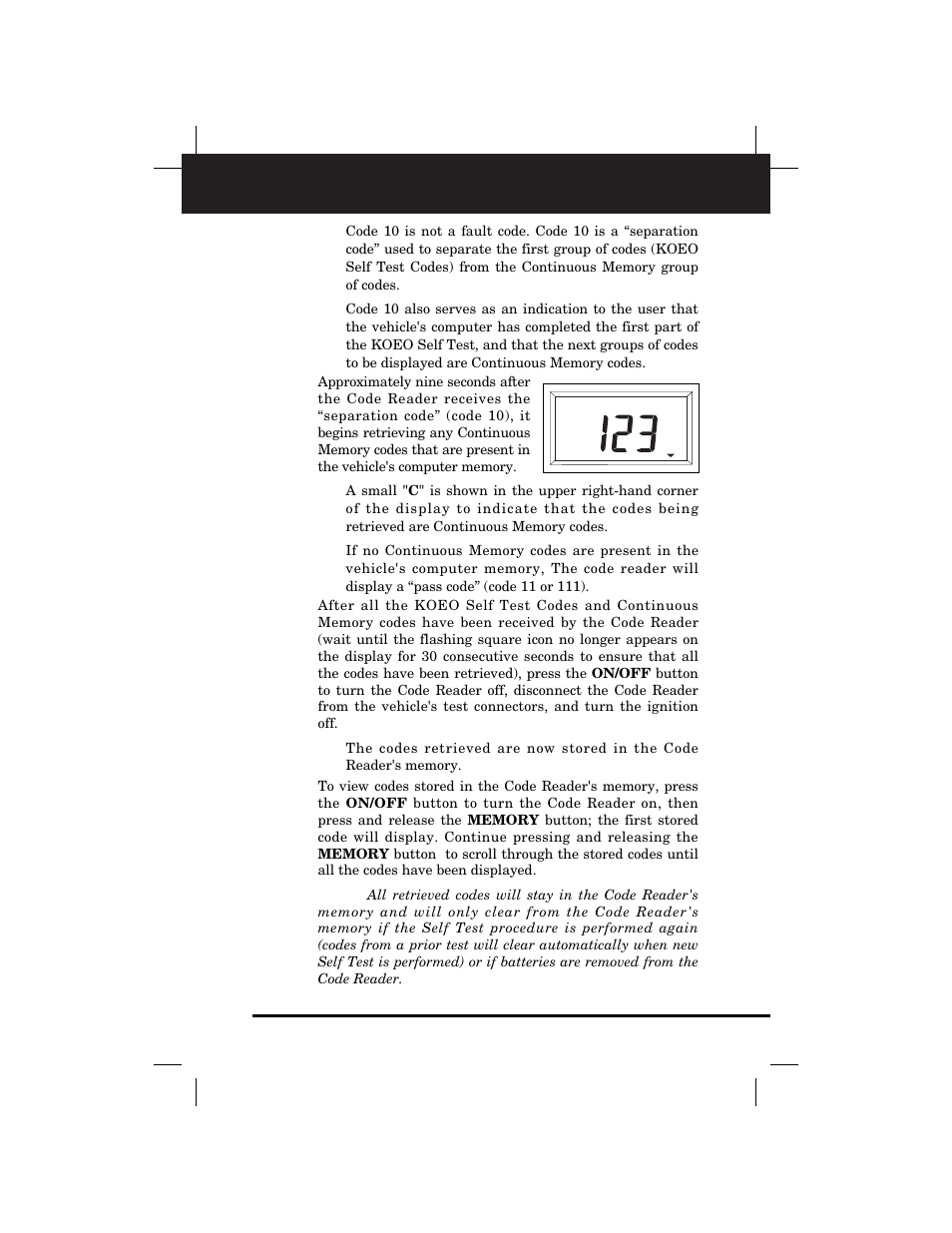 Retrieving codes | Equus 3145 - Digital Ford Code Reader (1981 - 1995) User Manual | Page 31 / 96