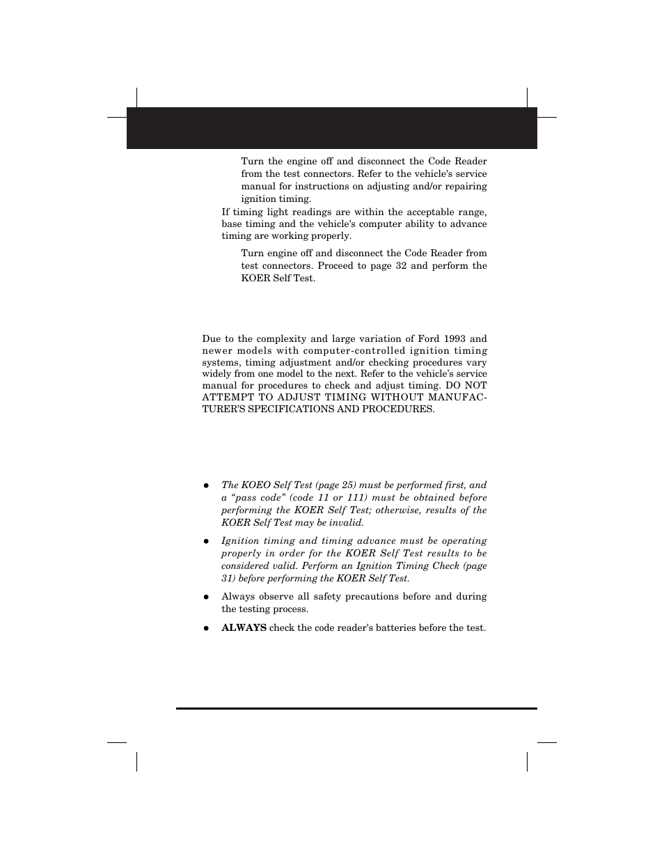 Retrieving codes | Equus 3145 - Digital Ford Code Reader (1981 - 1995) User Manual | Page 35 / 96