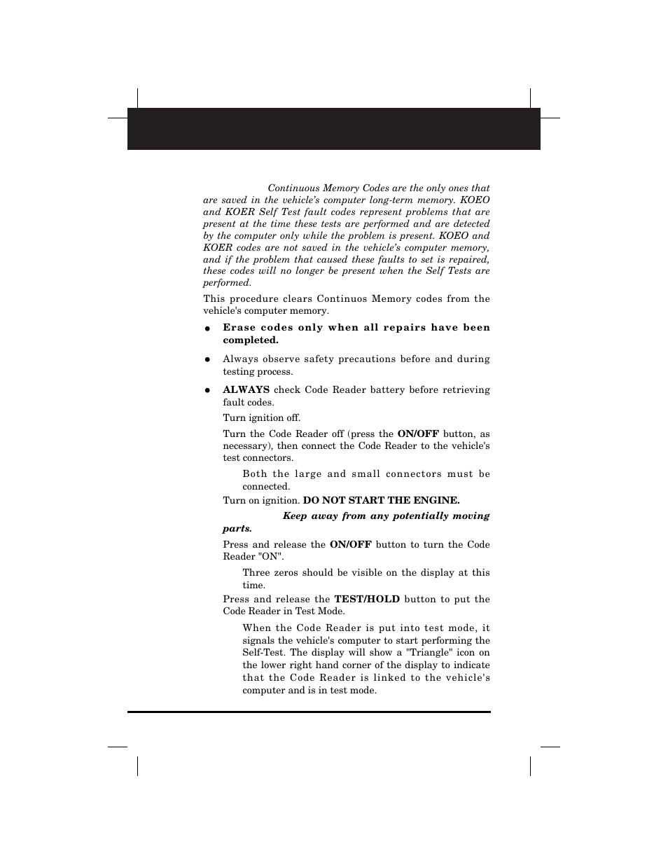 Retrieving codes | Equus 3145 - Digital Ford Code Reader (1981 - 1995) User Manual | Page 40 / 96