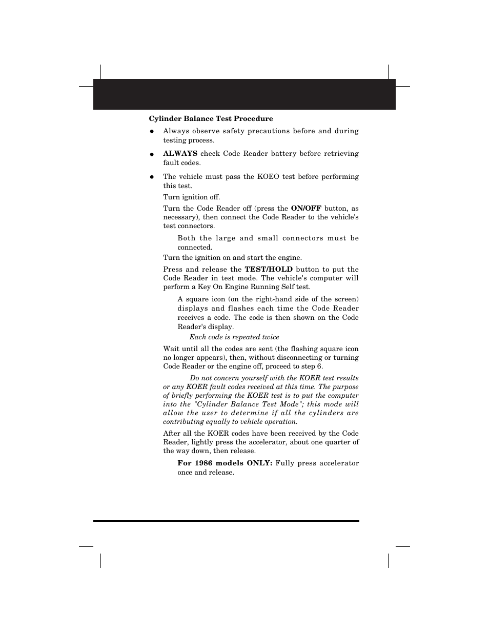 Retrieving codes | Equus 3145 - Digital Ford Code Reader (1981 - 1995) User Manual | Page 44 / 96