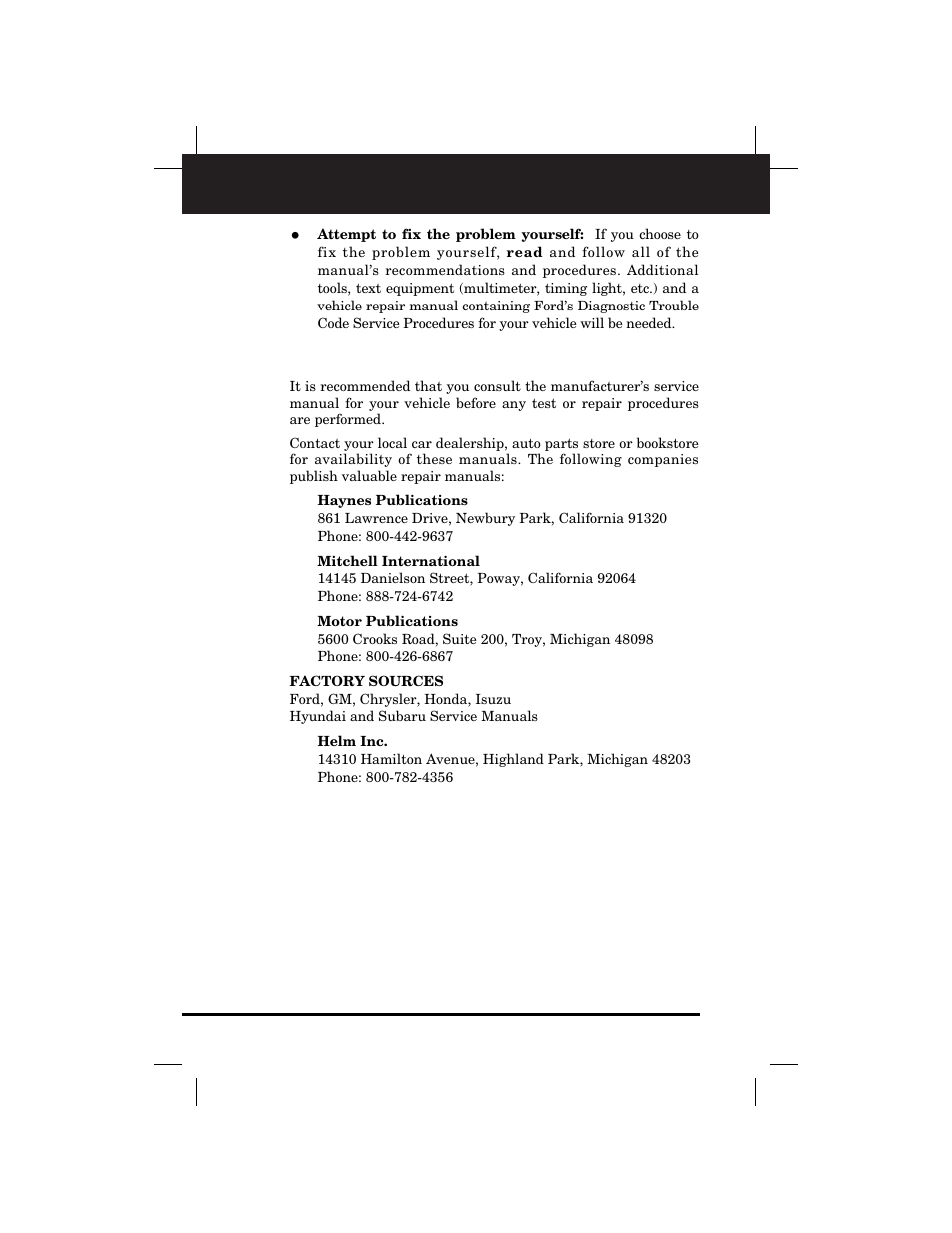 General information | Equus 3145 - Digital Ford Code Reader (1981 - 1995) User Manual | Page 6 / 96