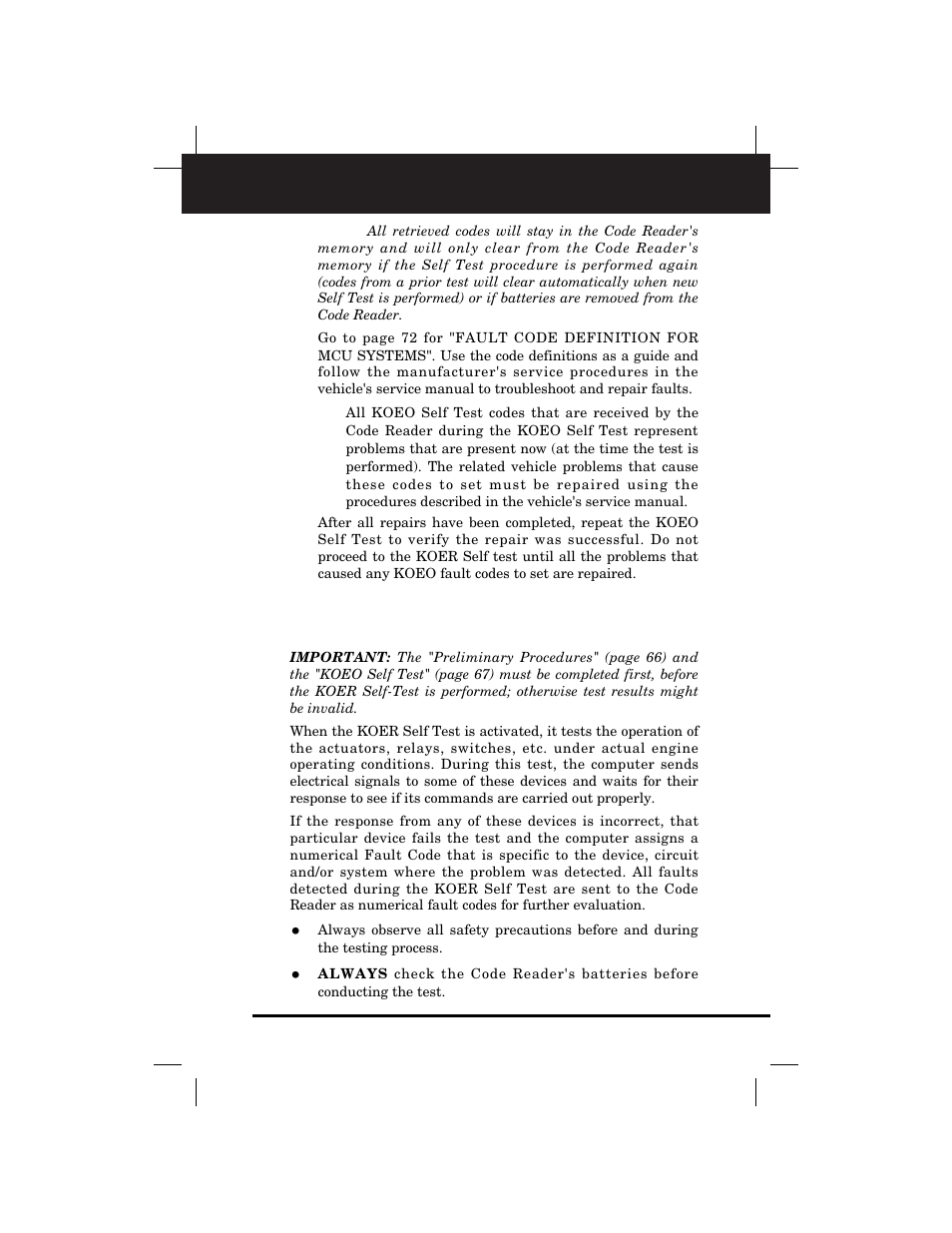 Retrieving codes | Equus 3145 - Digital Ford Code Reader (1981 - 1995) User Manual | Page 71 / 96