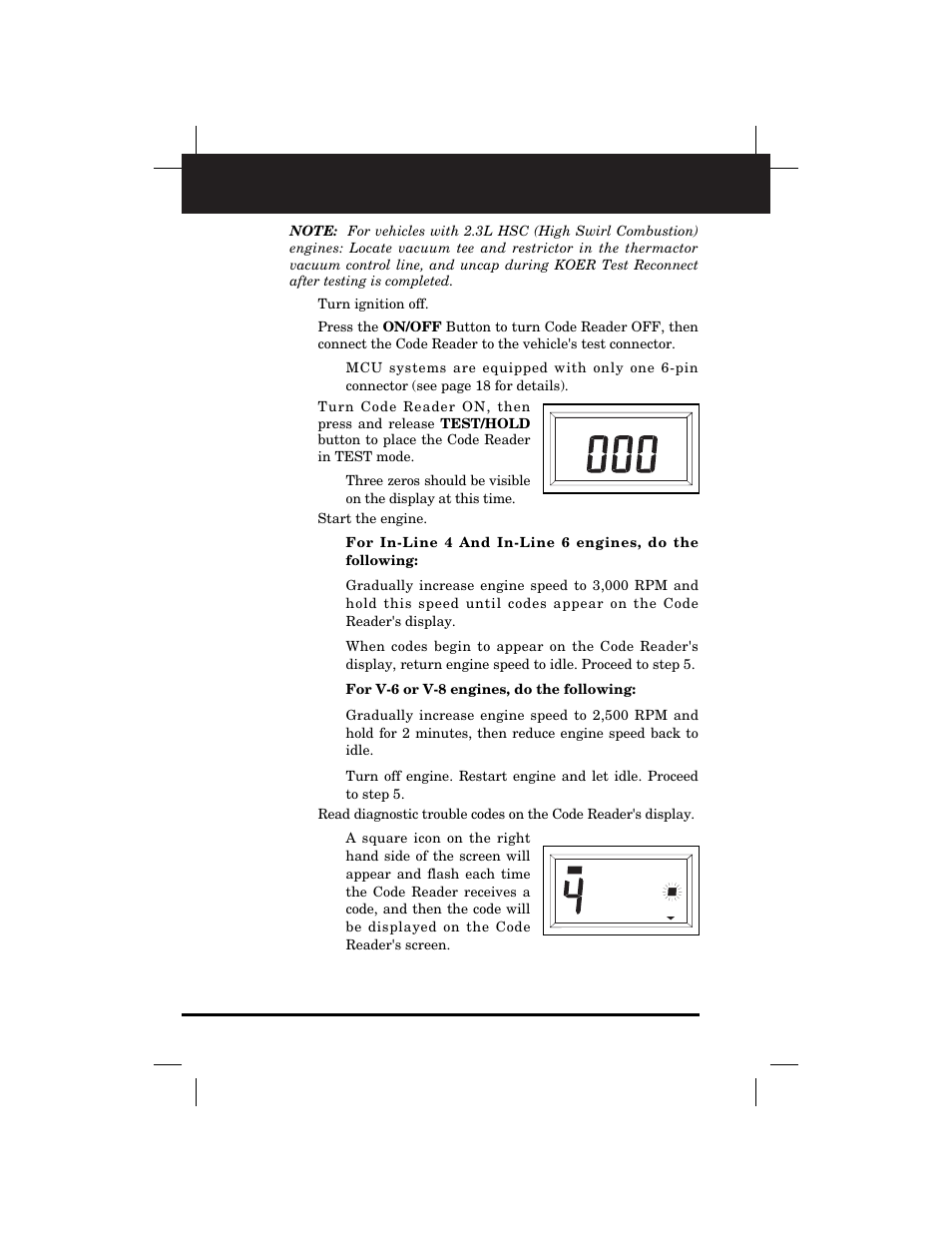 Retrieving codes | Equus 3145 - Digital Ford Code Reader (1981 - 1995) User Manual | Page 72 / 96