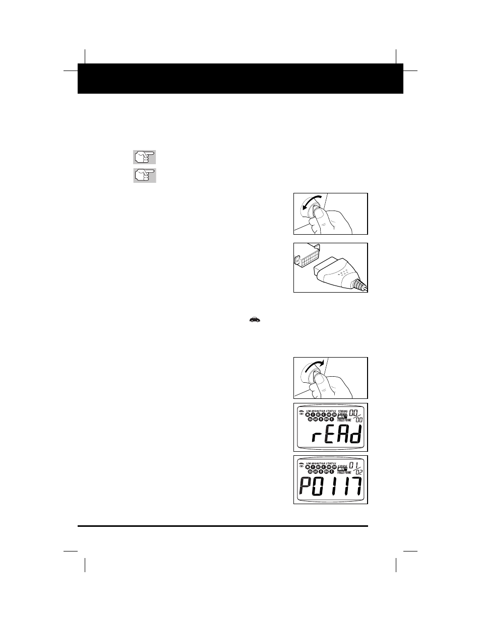 Using the car reader, Code retrieval procedure | Equus 3030 - CanOBD2 Car Reader User Manual | Page 10 / 32