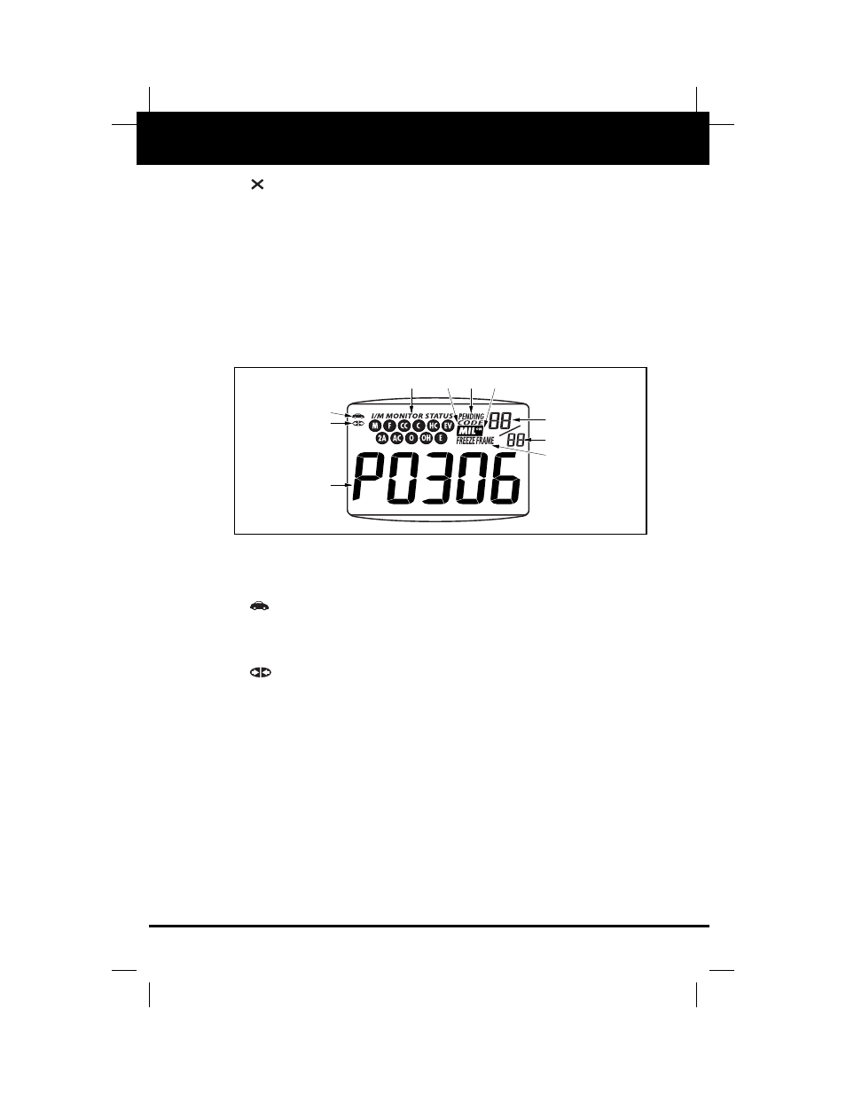 About the car reader, Display functions | Equus 3030 - CanOBD2 Car Reader User Manual | Page 7 / 32