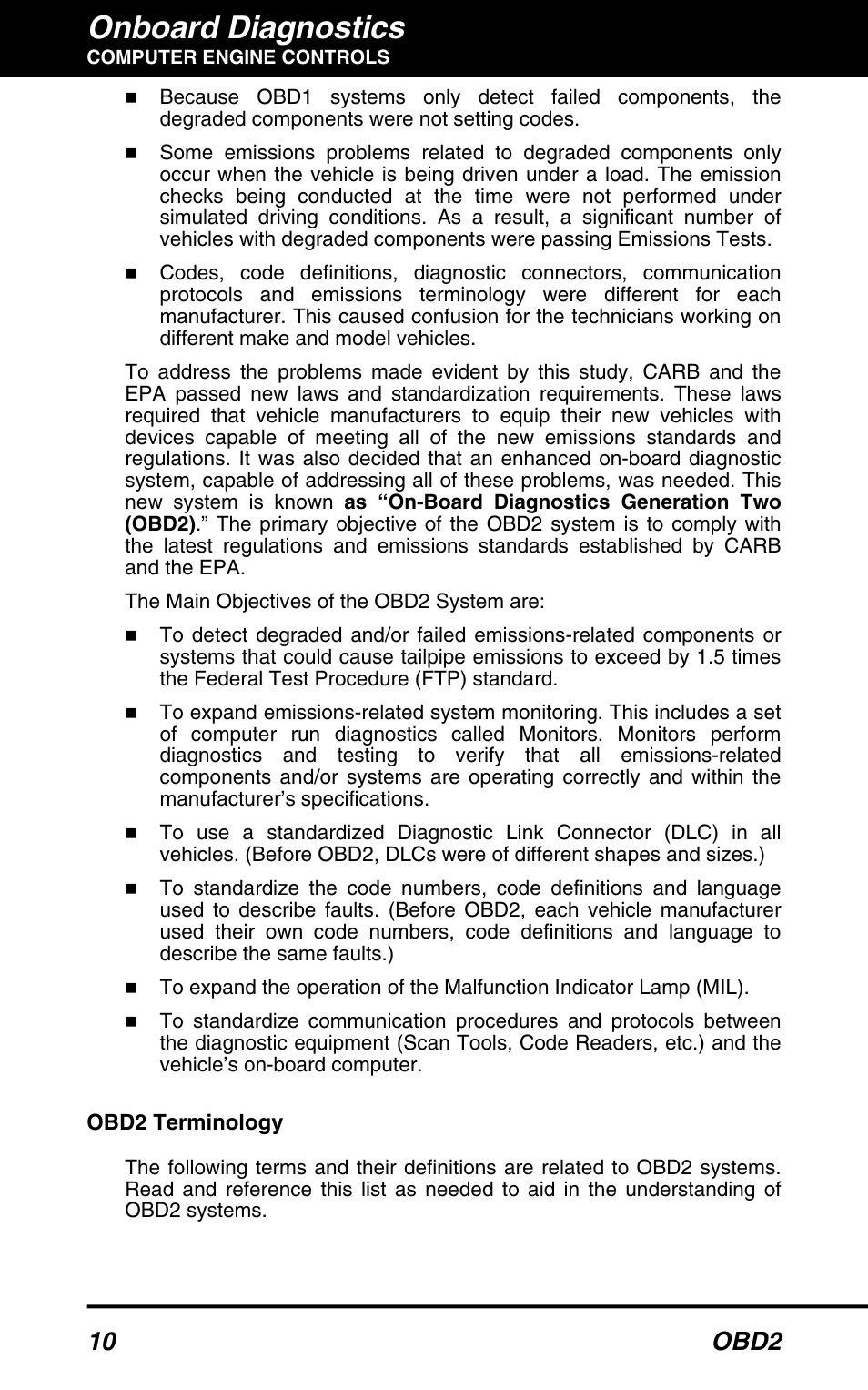 Onboard diagnostics, 10 obd2 | Equus 3040 - OBD2 ScanTool User Manual | Page 12 / 52