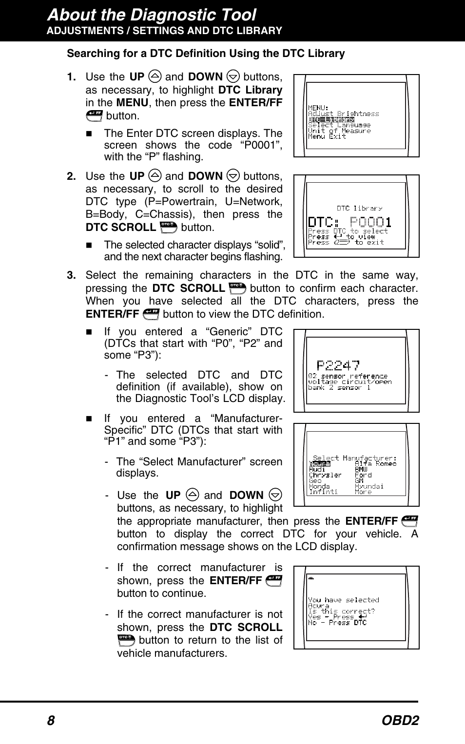 About the diagnostic tool, 8 obd2 | Equus 3100 - CanOBD2 Diagnostic Tool User Manual | Page 10 / 64