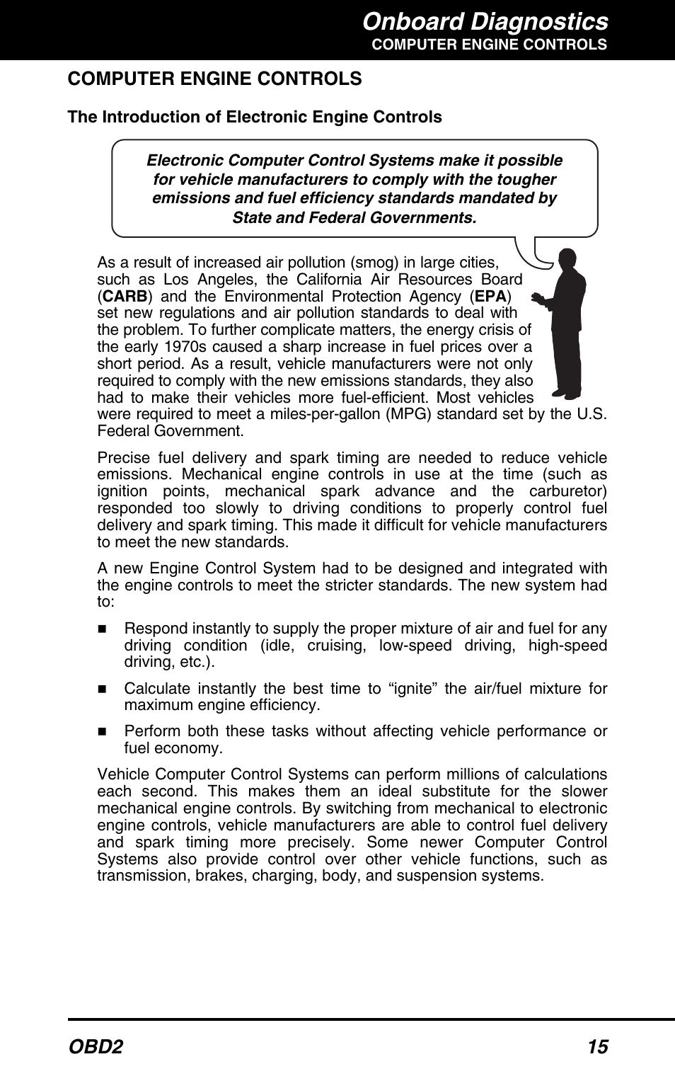 Computer engine controls, Onboard diagnostics, Obd2 15 | Equus 3100 - CanOBD2 Diagnostic Tool User Manual | Page 17 / 64