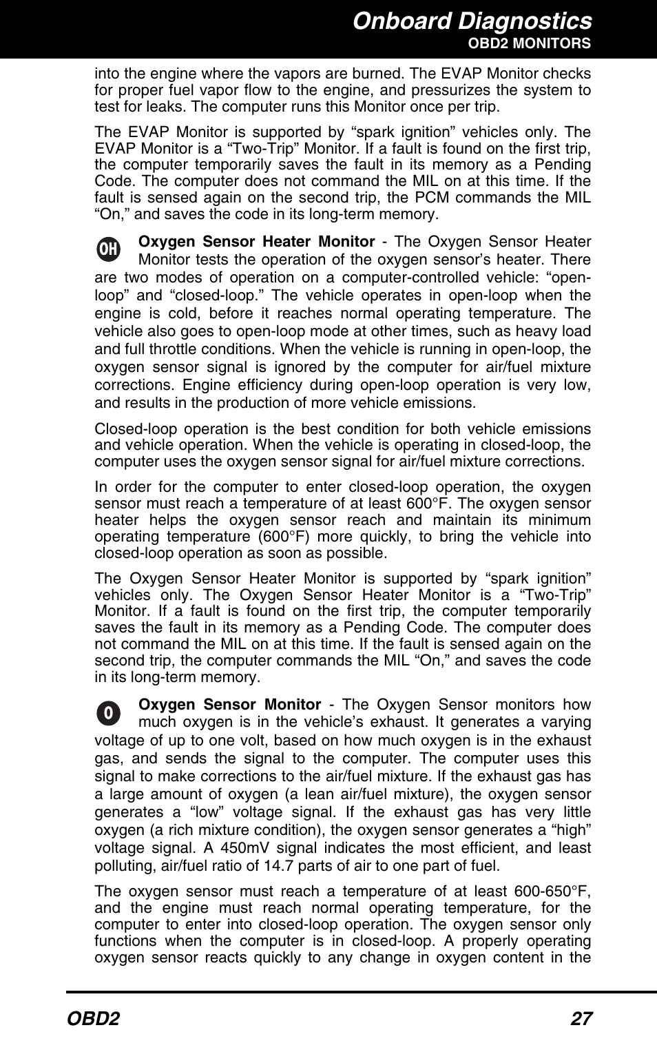 Onboard diagnostics, Obd2 27 | Equus 3100 - CanOBD2 Diagnostic Tool User Manual | Page 29 / 64