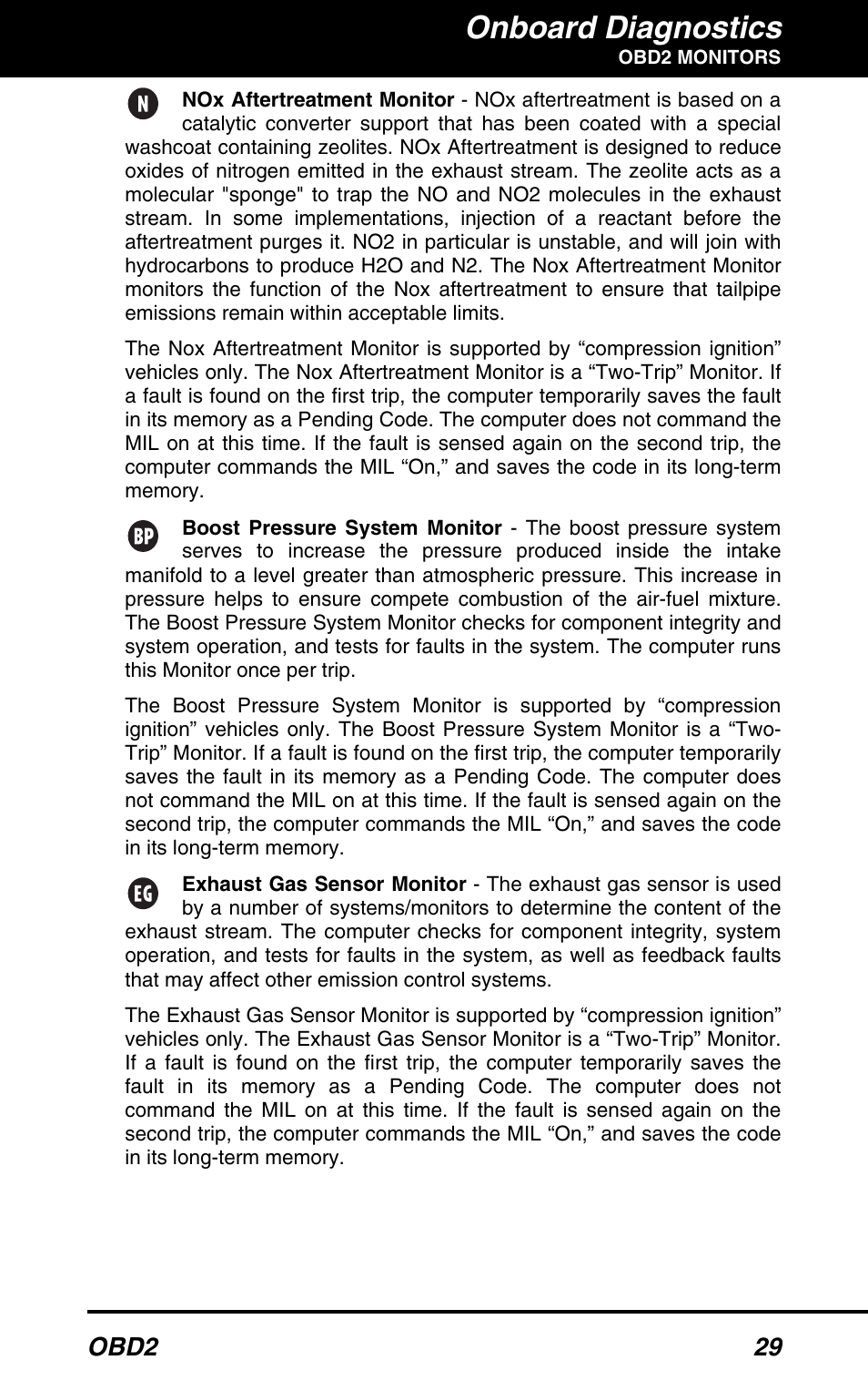 Onboard diagnostics, Obd2 29 | Equus 3100 - CanOBD2 Diagnostic Tool User Manual | Page 31 / 64