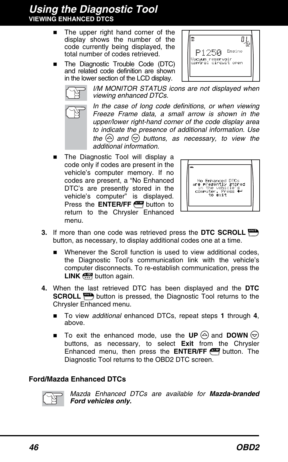 Using the diagnostic tool, 46 obd2 | Equus 3100 - CanOBD2 Diagnostic Tool User Manual | Page 48 / 64