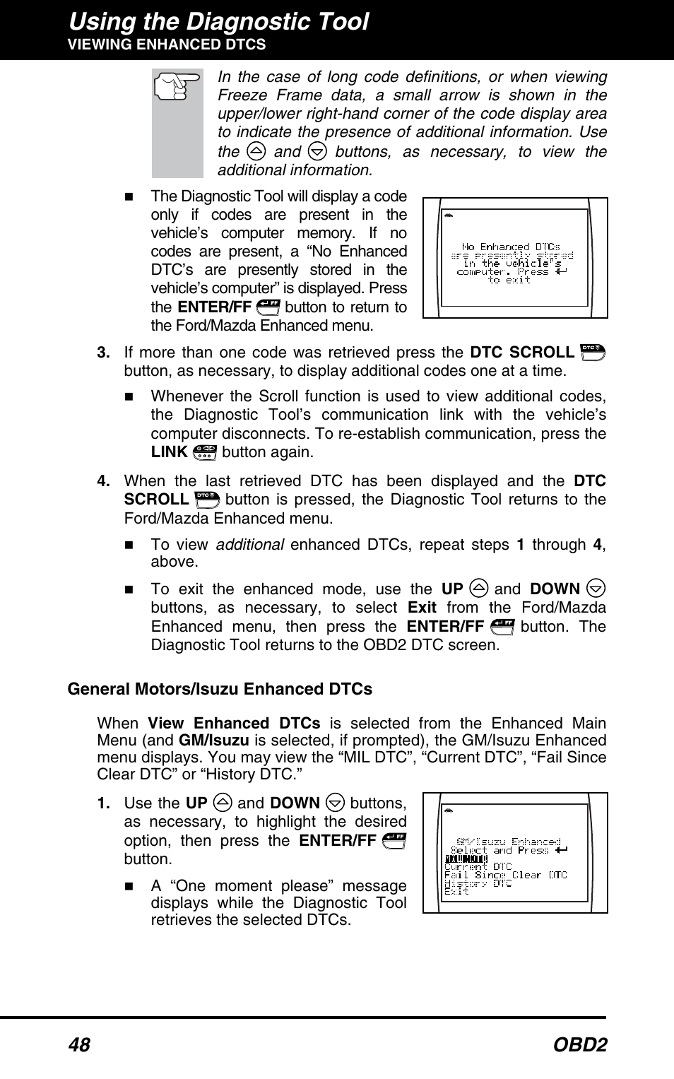 Using the diagnostic tool, 48 obd2 | Equus 3100 - CanOBD2 Diagnostic Tool User Manual | Page 50 / 64