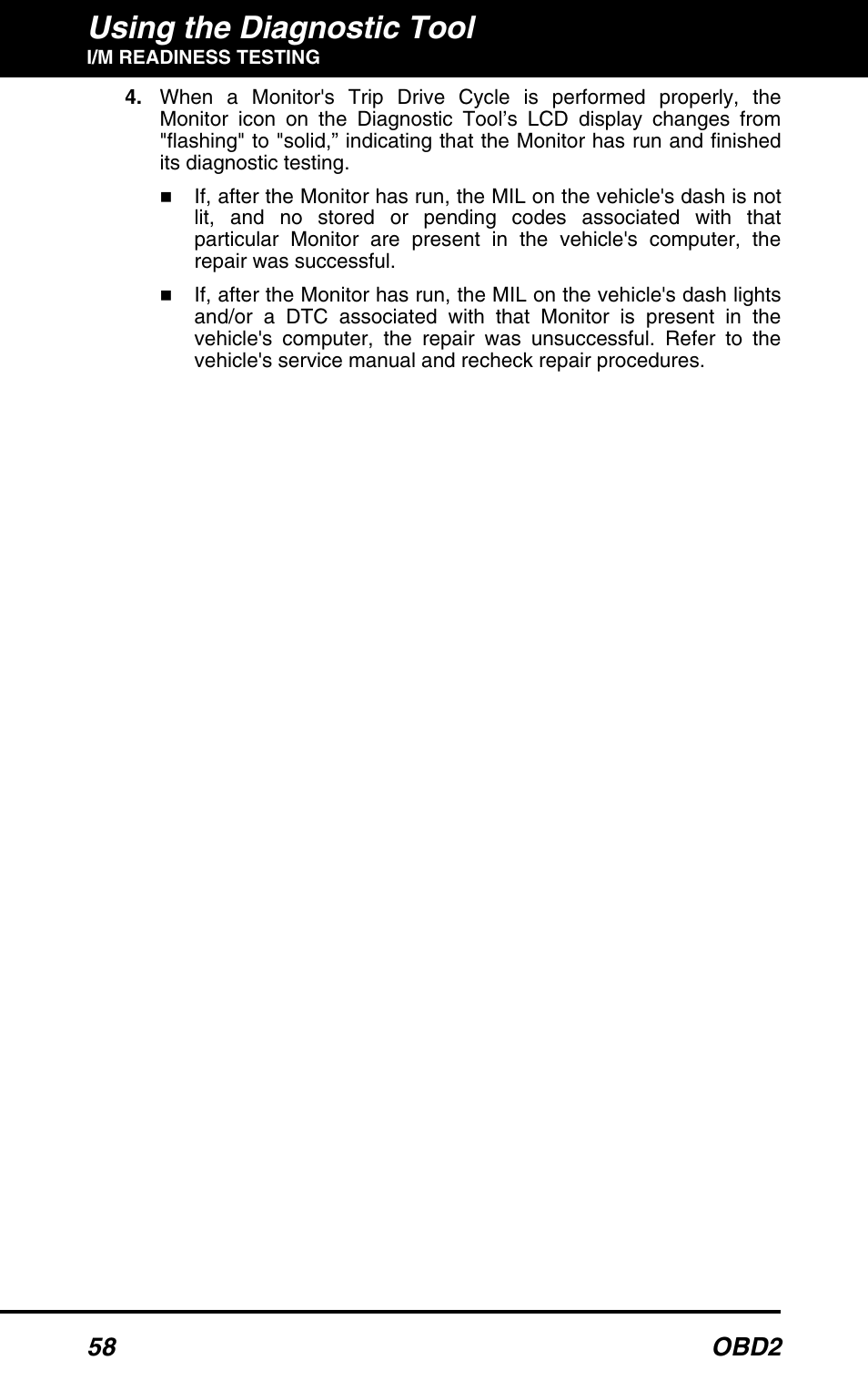 Using the diagnostic tool, 58 obd2 | Equus 3100 - CanOBD2 Diagnostic Tool User Manual | Page 60 / 64