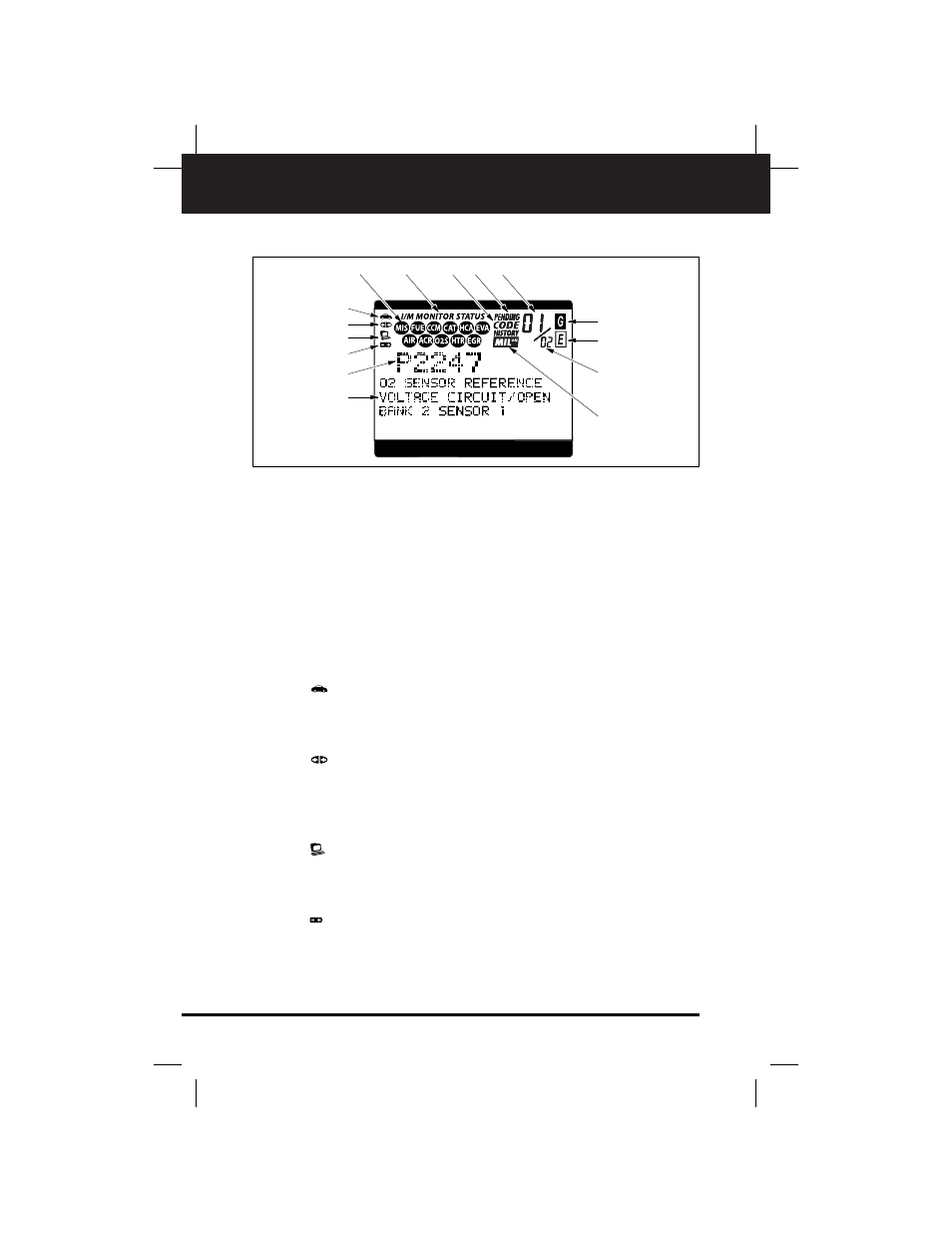 Code reader controls, Display functions | Equus 3110 - CanOBD2 Diagnostic Tool User Manual | Page 14 / 56
