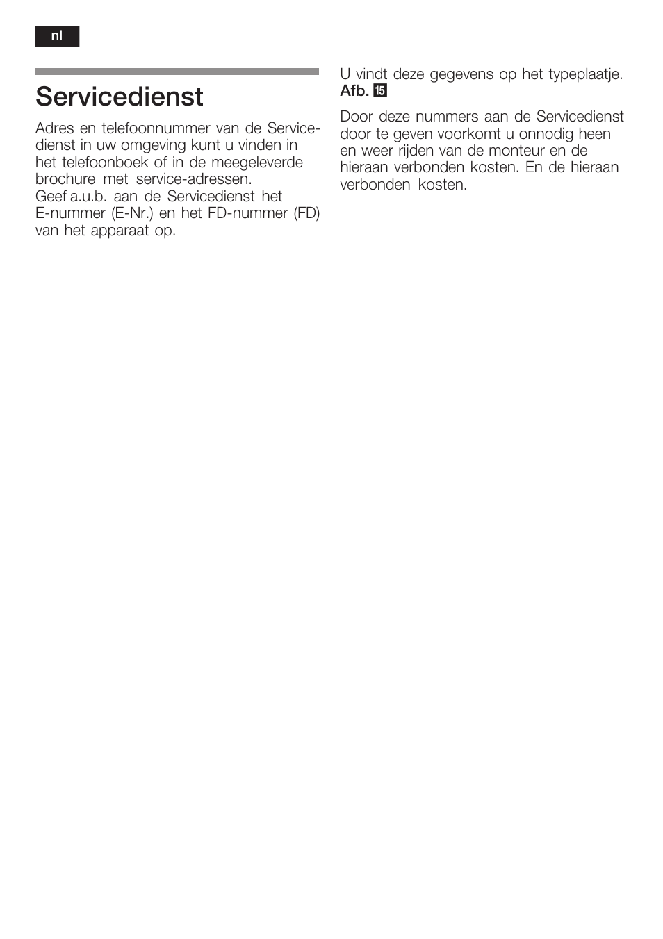 Servicedienst | Siemens K125F User Manual | Page 100 / 105