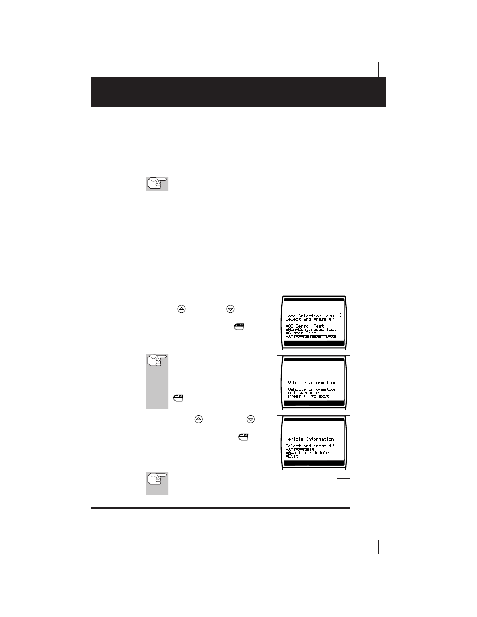 Additional tests, Vehicle information | Equus 3130 - Scan Tool – OBD2 User Manual | Page 50 / 60