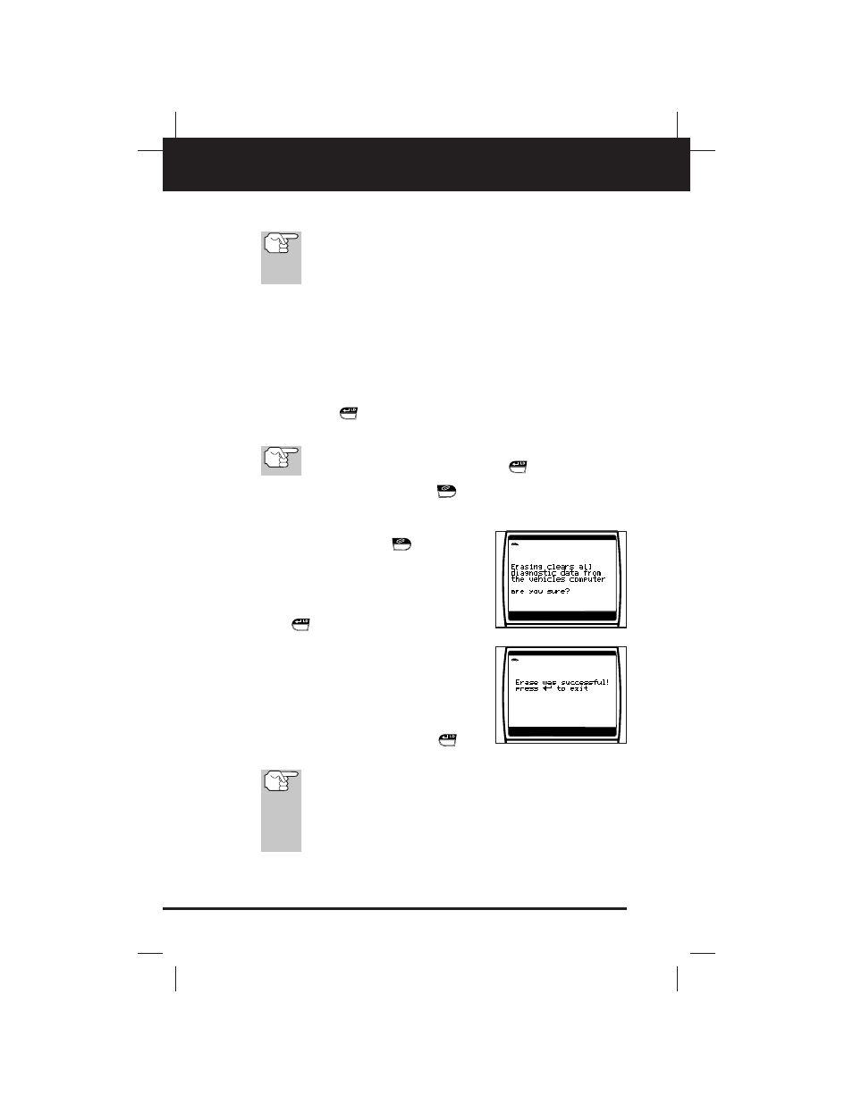 Erasing dtcs, Erasing dtcs (obd i systems) | Equus 3140 - Scan Tool CanOBD2&1 Kit User Manual | Page 104 / 112